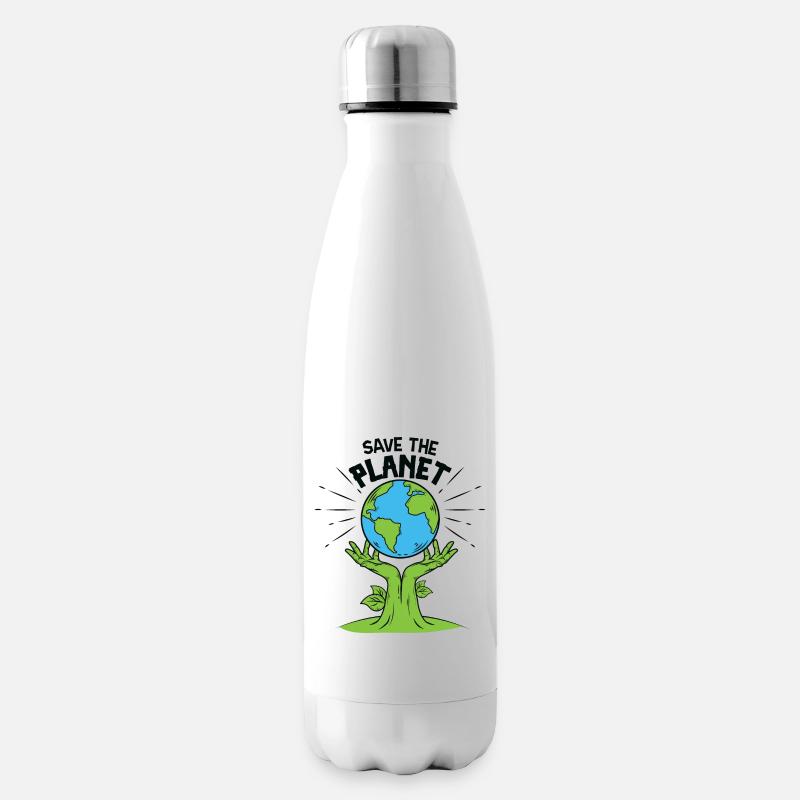 Save the planet - Bouteille isotherme - blanc