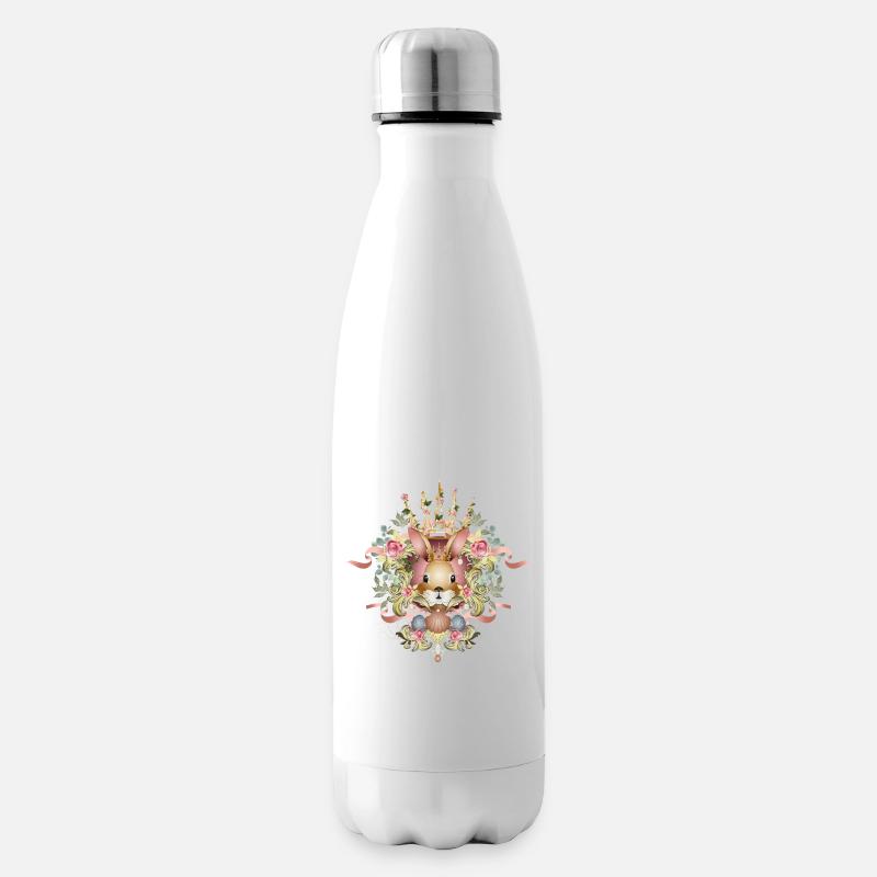Adorable Easter in an ornamental setting - Insulated Water Bottle - white