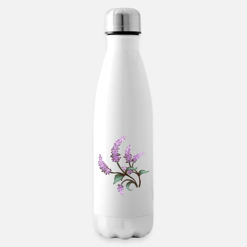 Fleur 1 - Bouteille isotherme - blanc