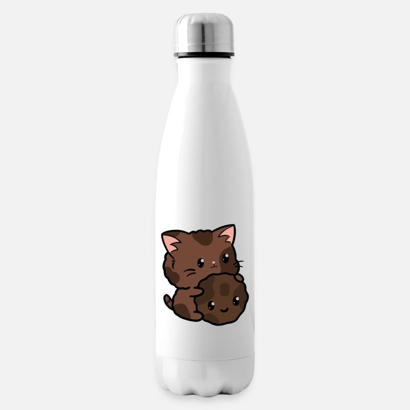 Chat Cooki - Bouteille isotherme - blanc