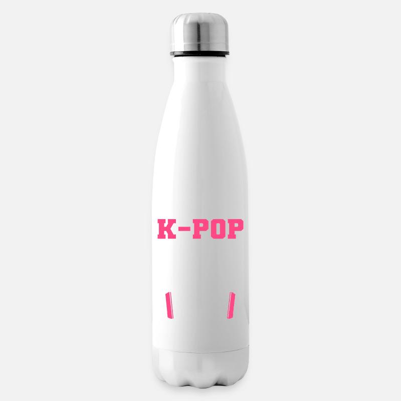 Chanteur de K-Pop et Chill Gift - Bouteille isotherme - blanc