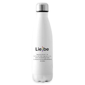 Liebe schwarz weiß bunt - Isolierflasche - Weiß - Rechts
