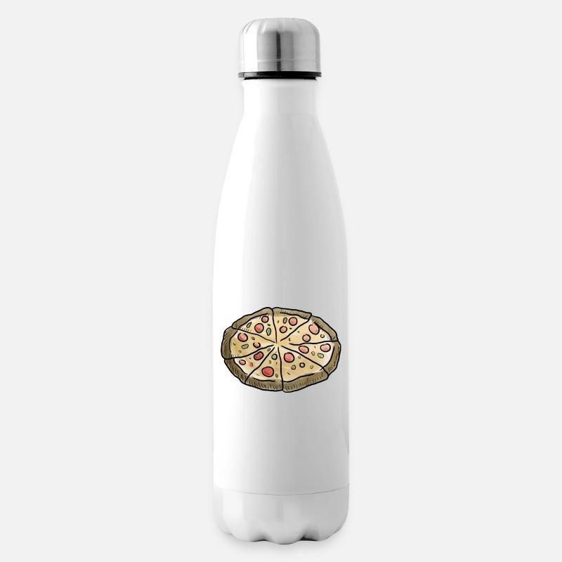 Pizza - Isolierflasche - Weiß