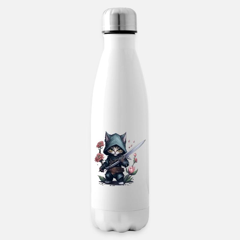 Die ultimative Ninja-Katze - Isolierflasche - Weiß