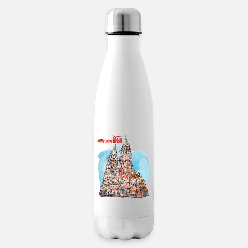 Wir Lieben Bremen (Bremer Dom) - Isolierflasche - Weiß