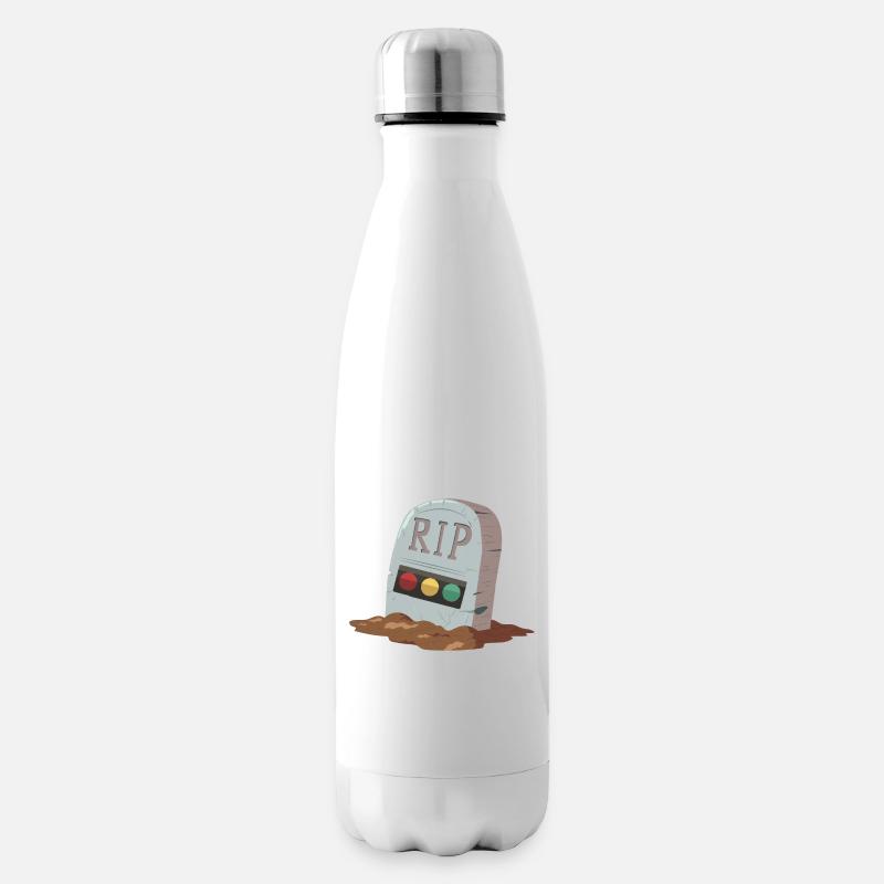 Ampel Ruhe in Frieden RIP - Isolierflasche - Weiß