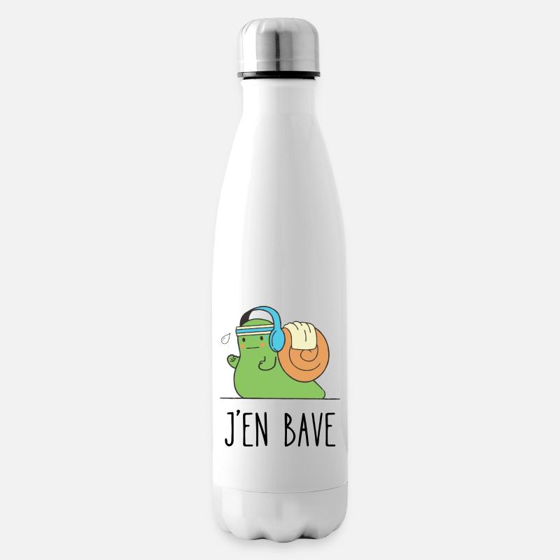 j'en bave - Bouteille isotherme - blanc