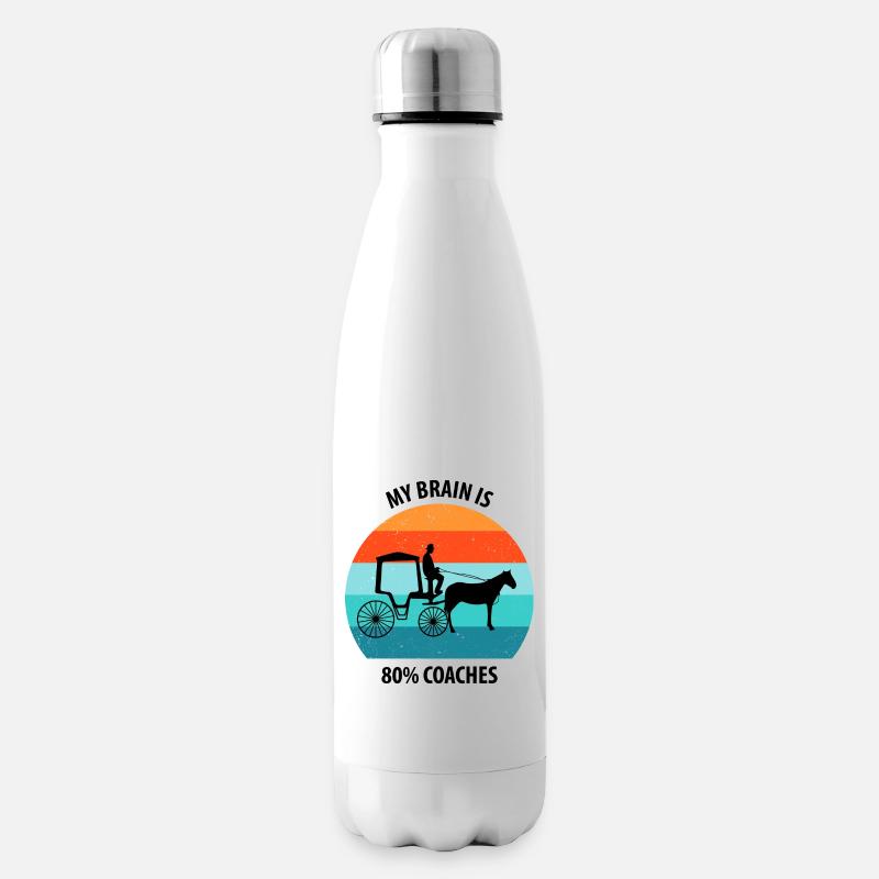 Calèche de cocher Calèche tirée par des chevaux Calèche - Bouteille isotherme - blanc