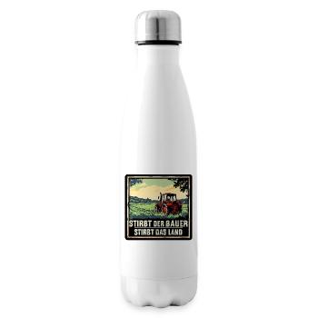 Stirbt der Bauer stirbt das Land Sticker Aufkleber - Isolierflasche - Weiß - Rechts