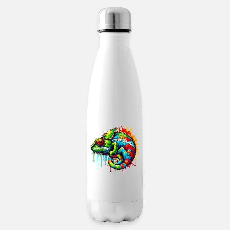 Chamäleon - Isolierflasche - Weiß