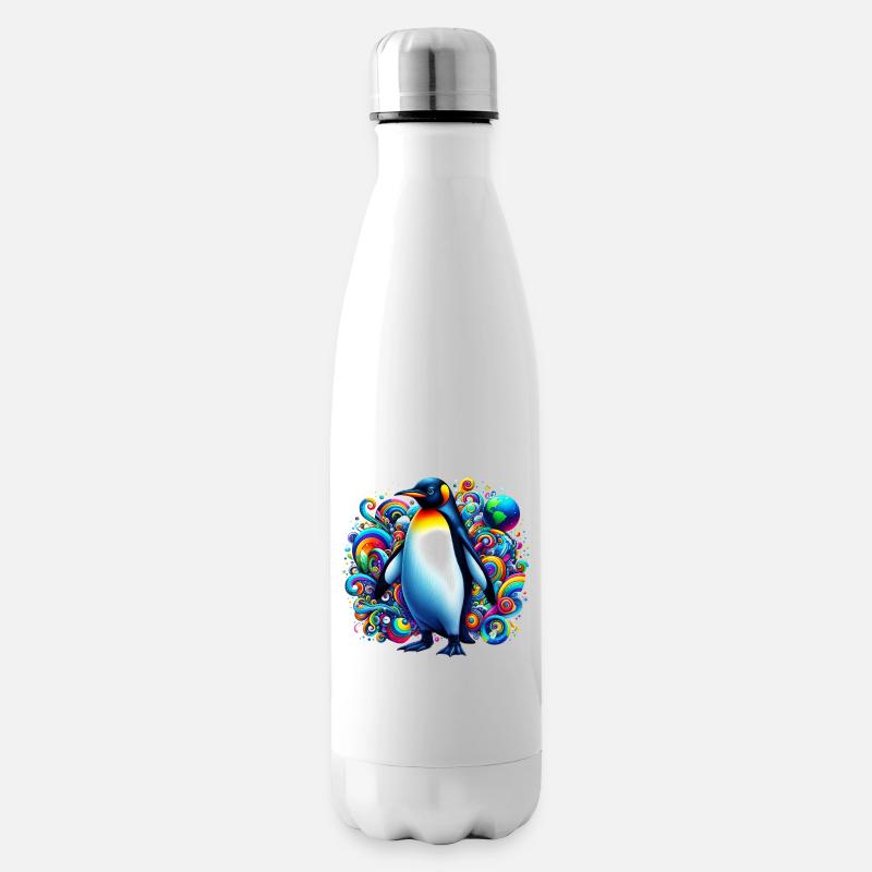 Pinguin - Isolierflasche - Weiß