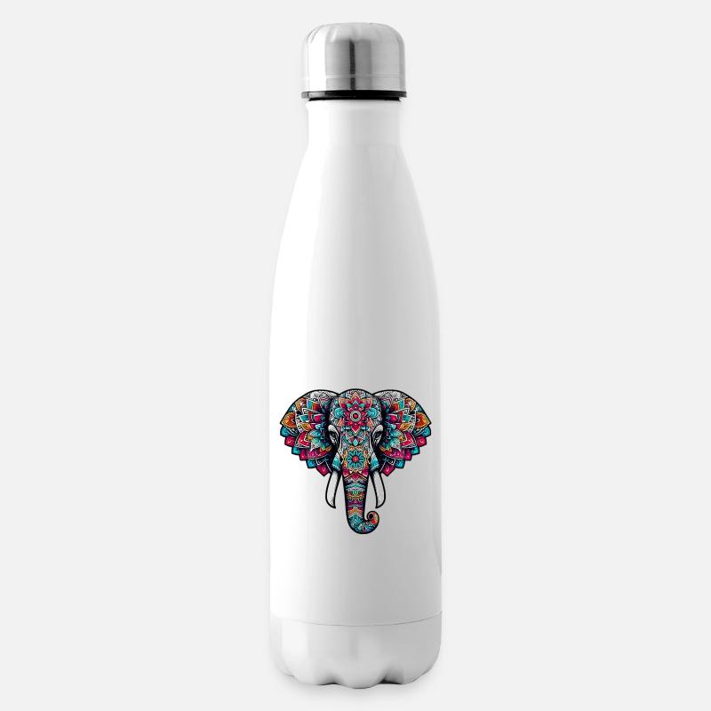 Elefant - Isolierflasche - Weiß