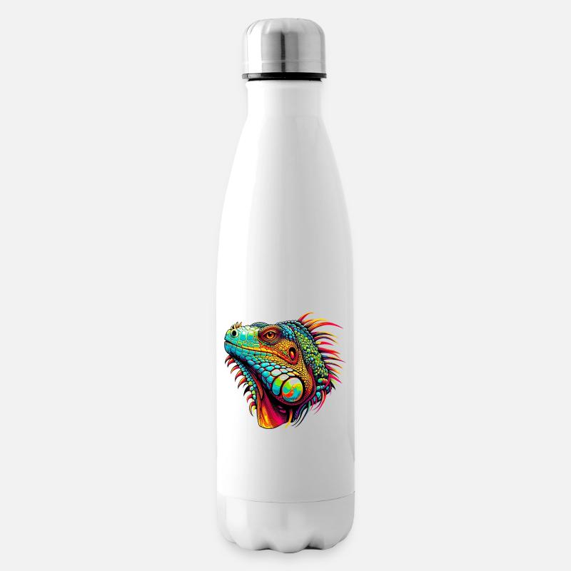 Leguan - Isolierflasche - Weiß