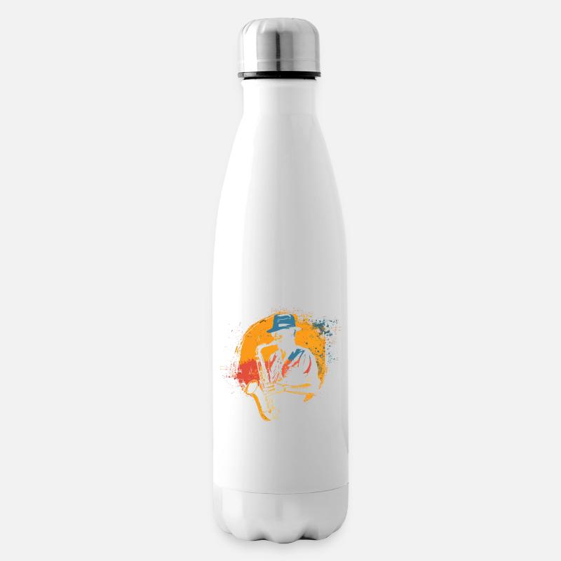 Saxophonist Grafik - Isolierflasche - Weiß