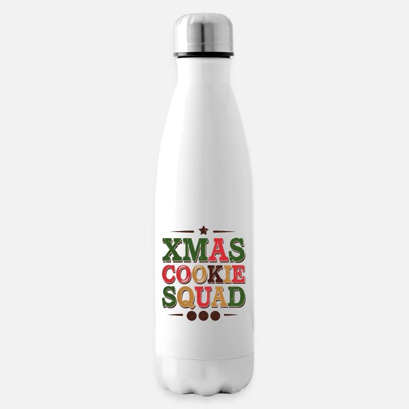 Das Team der Weihnachtsplätzchen - Isolierflasche - Weiß