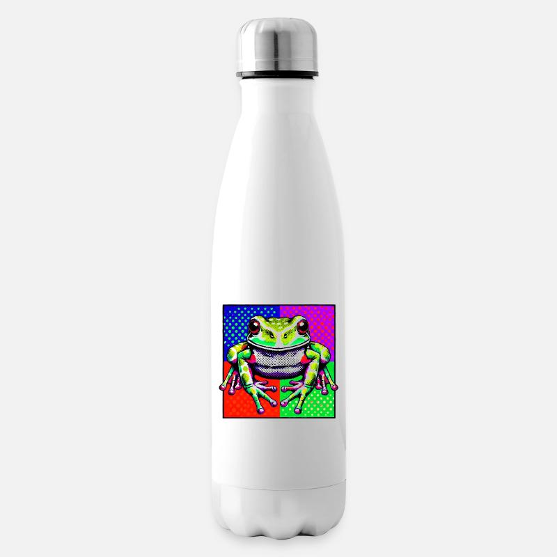 Frosch - Isolierflasche - Weiß