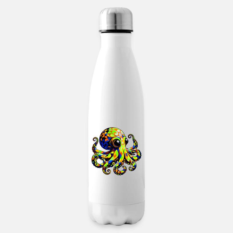 Pieuvre - Bouteille isotherme - blanc