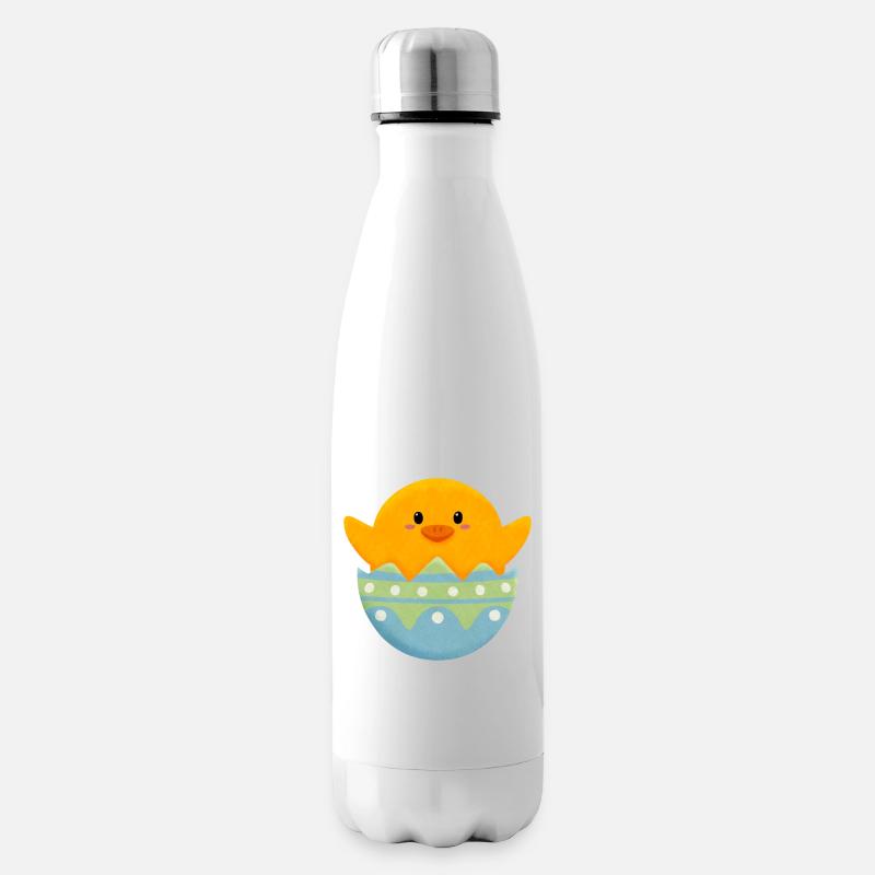 Chick in Easter egg - Insulated Water Bottle - white