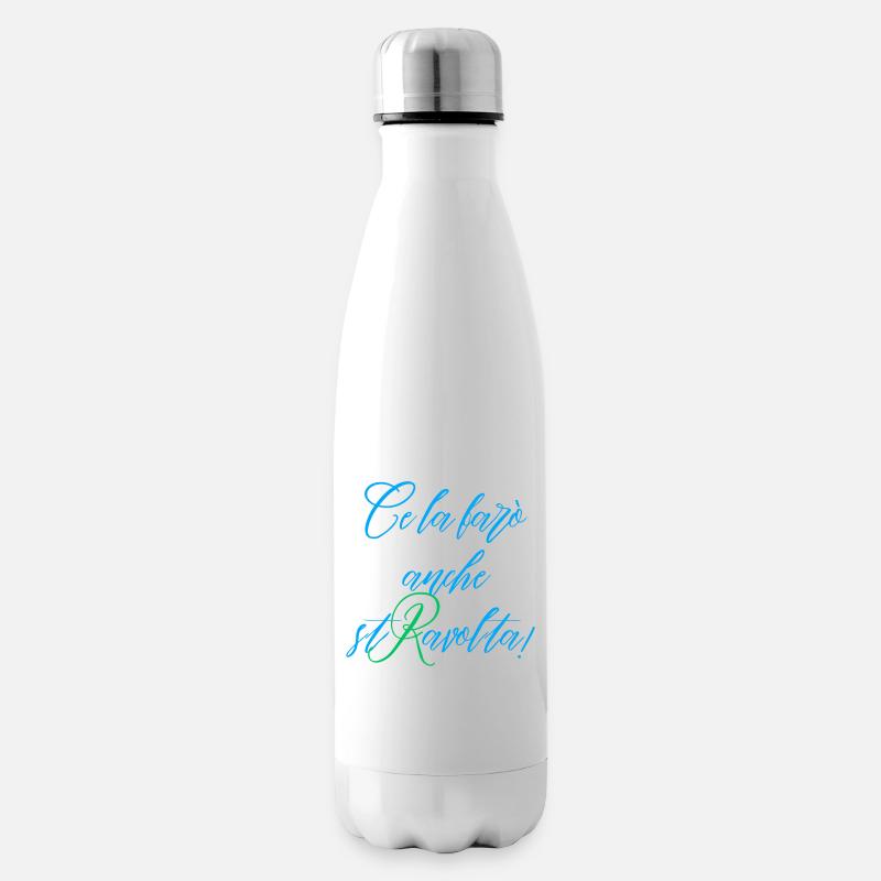 I'll also make it upset Blue and Green - Insulated Water Bottle - white