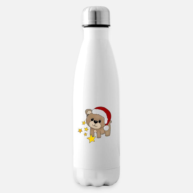Ours de Noël - Bouteille isotherme - blanc