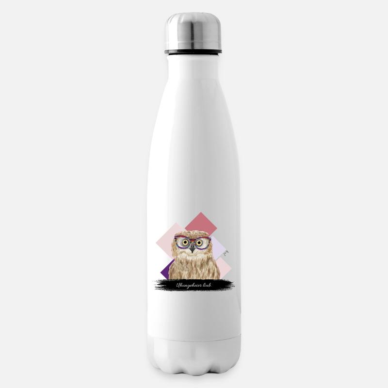 JvG Uhu "Uhungeheier liab." - Isolierflasche - Weiß