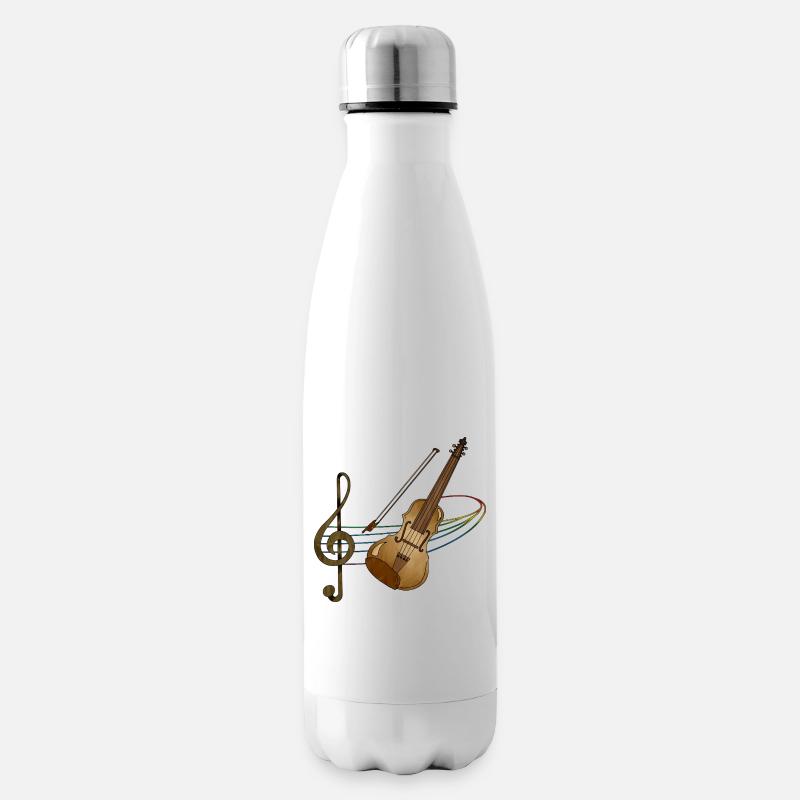 Geige - Isolierflasche - Weiß