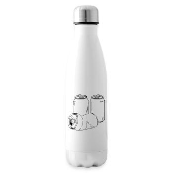 Can as a motif for sayings and beer fans - Insulated Water Bottle - white - Right