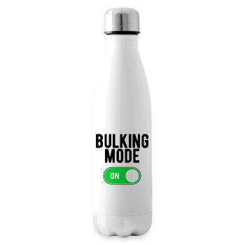 Bulking Mode On Fun Gym Fitness - Insulated Water Bottle - white - Right