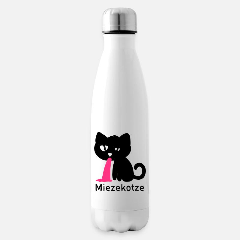 Miezekotze - Isolierflasche - Weiß
