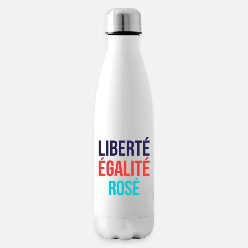 Liberté égalité rosé - Bouteille isotherme - blanc