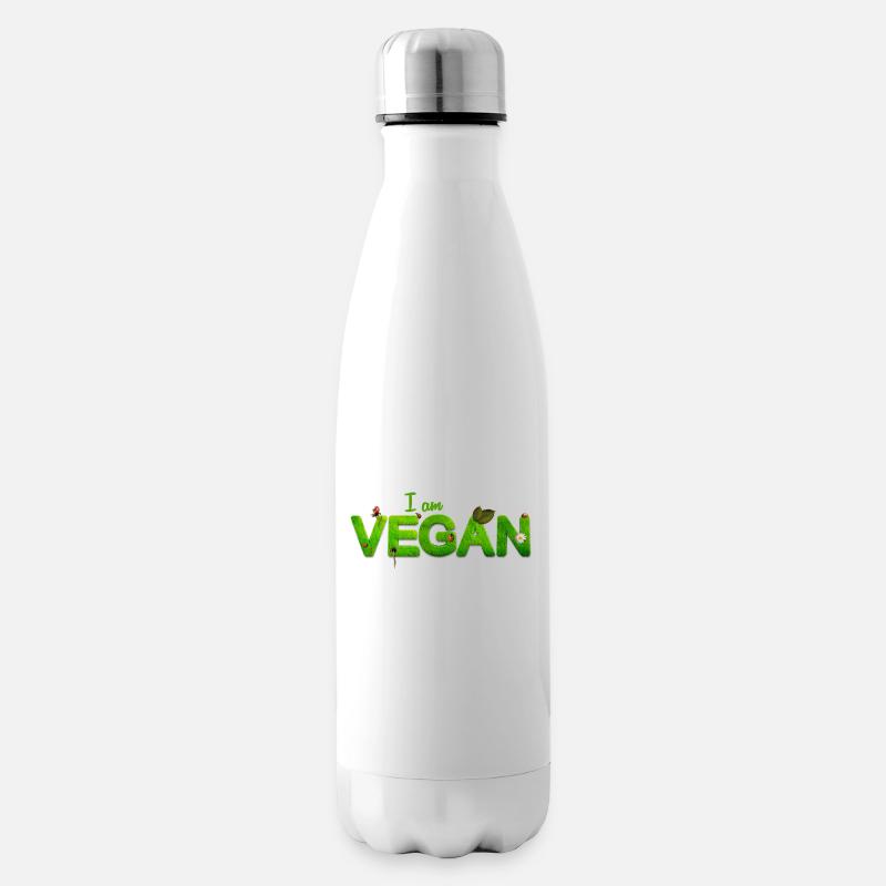 I am vegan - Isolierflasche - Weiß
