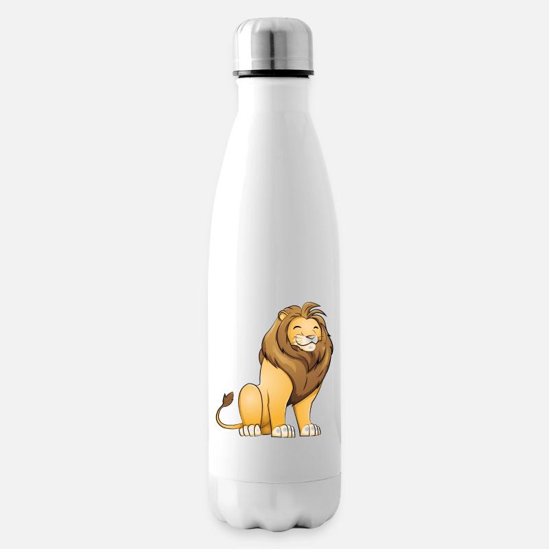 Löwe - Isolierflasche - Weiß