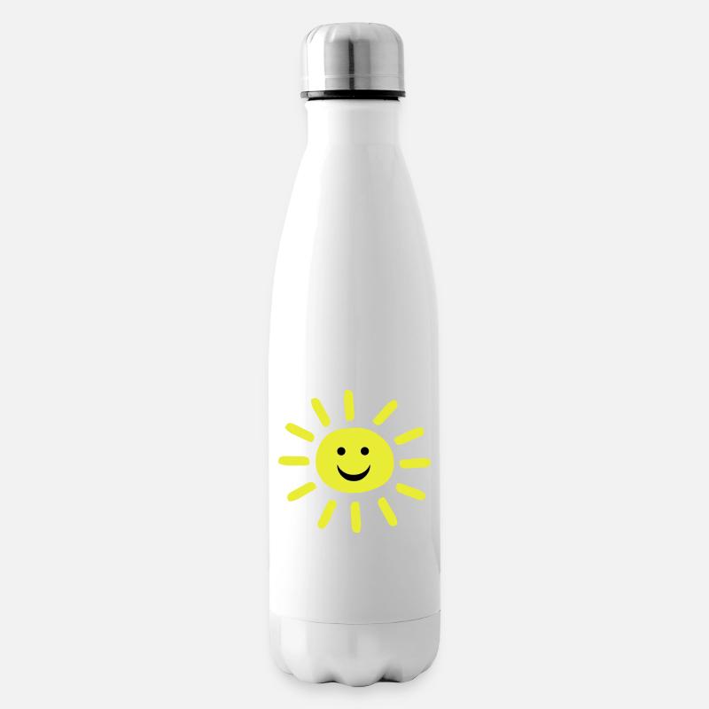 Smiley Summer Sun - Bouteille isotherme - blanc