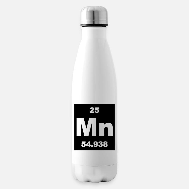 Manganese (Mn) (element 25) - Insulated Water Bottle - white