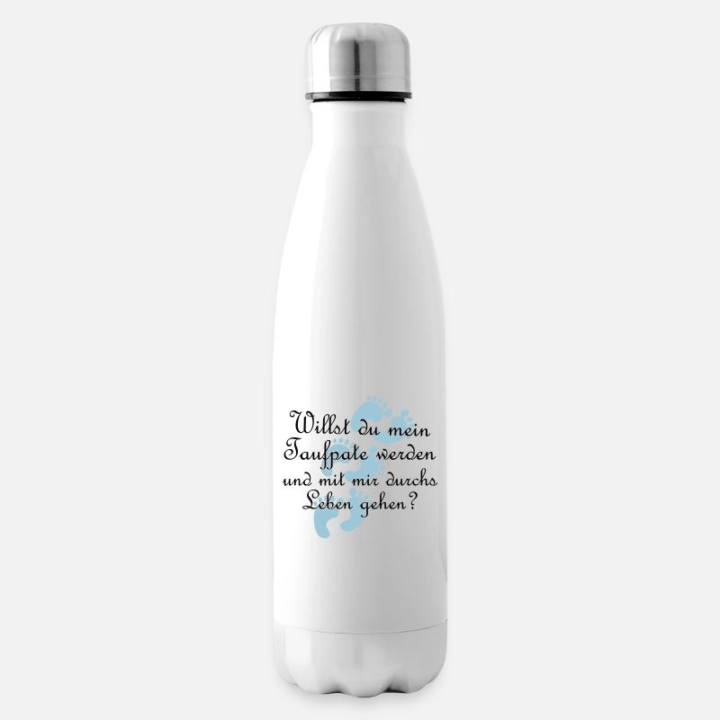 Taufpate Pate Gedi Farbe frei wählbar Geschenk - Isolierflasche - Weiß