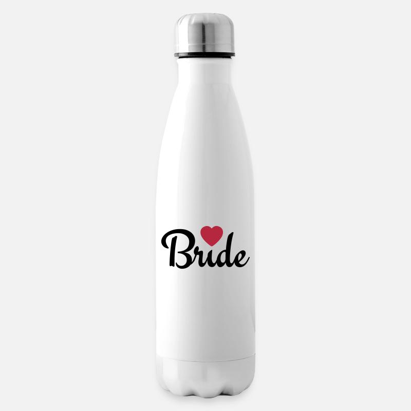 bride with heart 2c - Bouteille isotherme - blanc