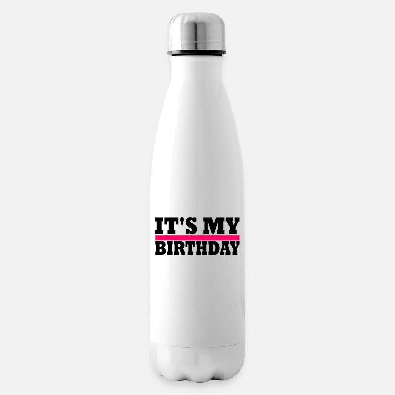 its my birthday - Isolierflasche - Weiß