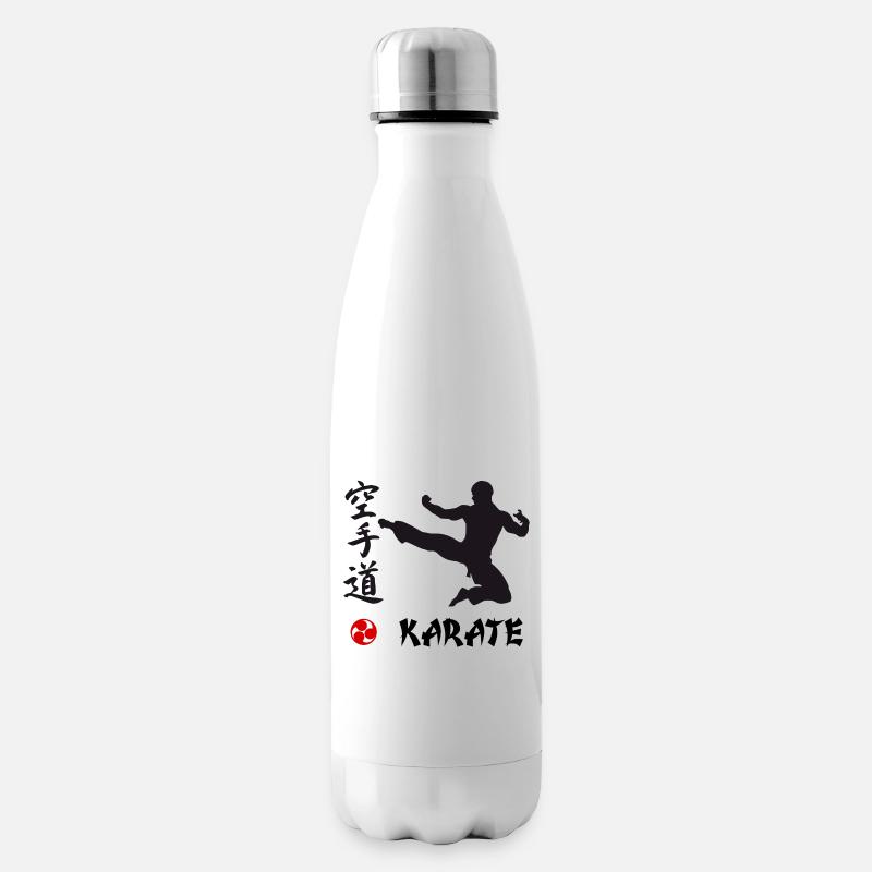 Karaté noir - Bouteille isotherme - blanc