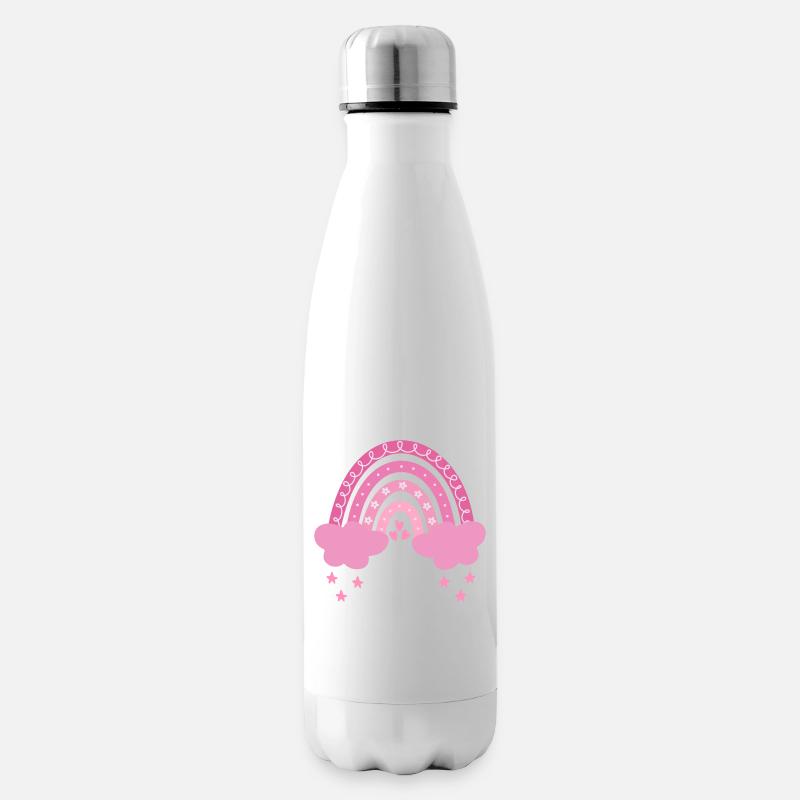 Boho Regenbogen - Isolierflasche - Weiß
