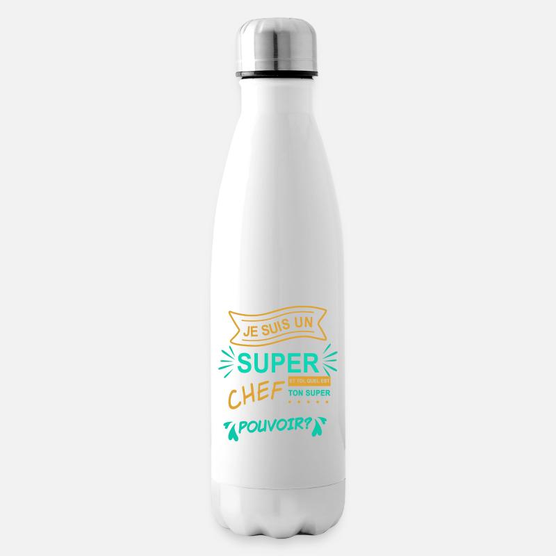 je suis un super chef - Bouteille isotherme - blanc