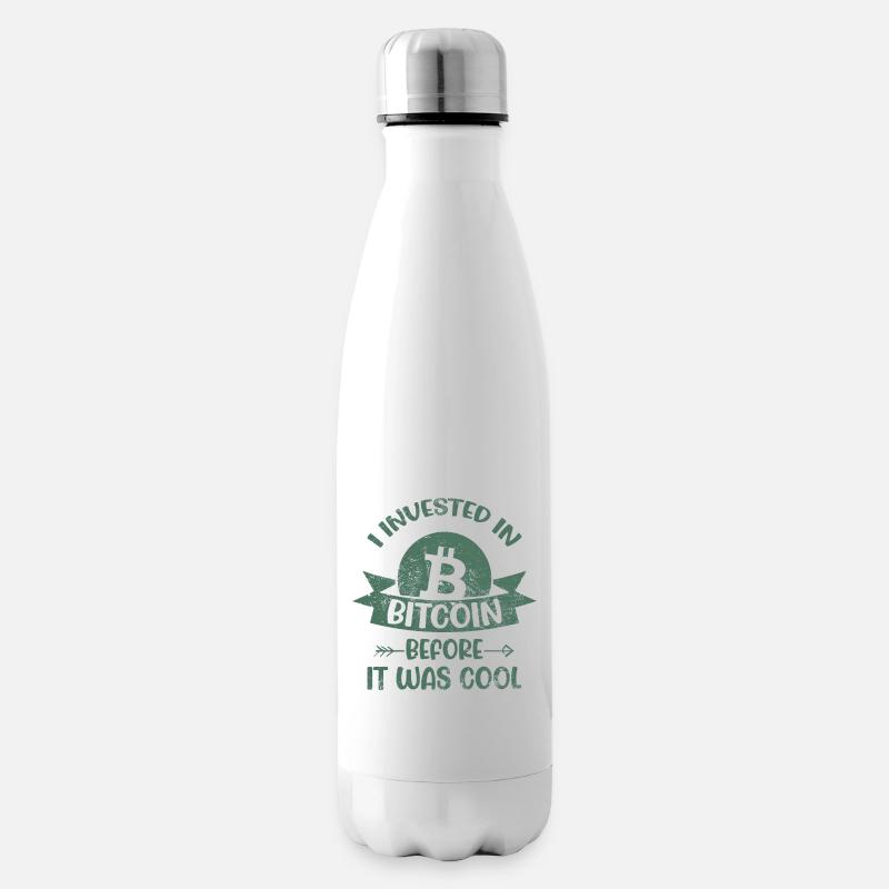 Bitcoin - Bouteille isotherme - blanc