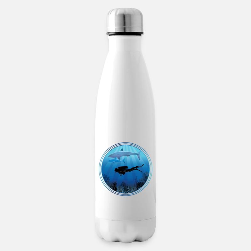 Shark Diver - Bouteille isotherme - blanc