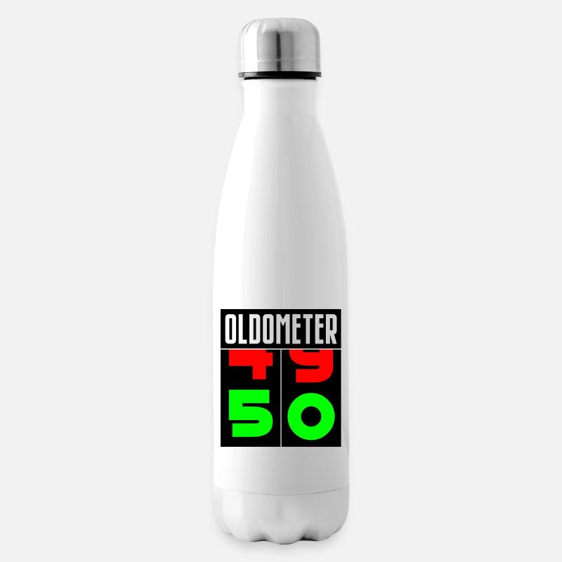 Oldometer 50. Geburtstag - Isolierflasche - Weiß