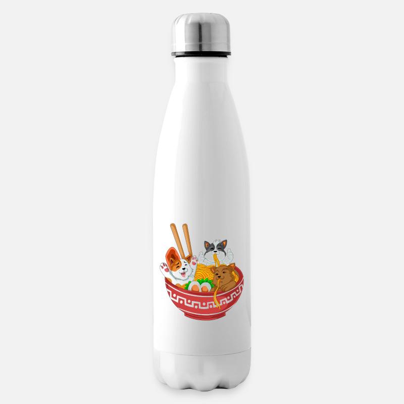 Ramen Katzen - Isolierflasche - Weiß