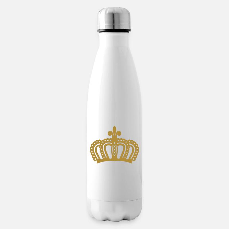 Krone - Isolierflasche - Weiß