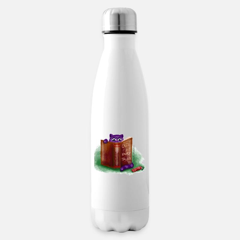 Read cat - Insulated Water Bottle - white