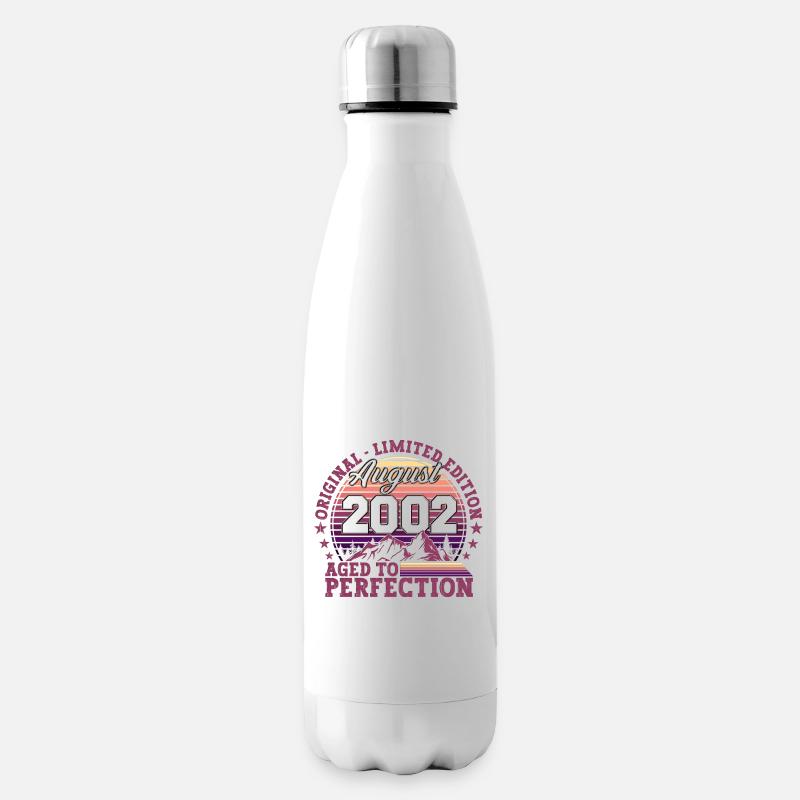 Original August 2002 20. Geburtstag Fun Geschenk - Isolierflasche - Weiß