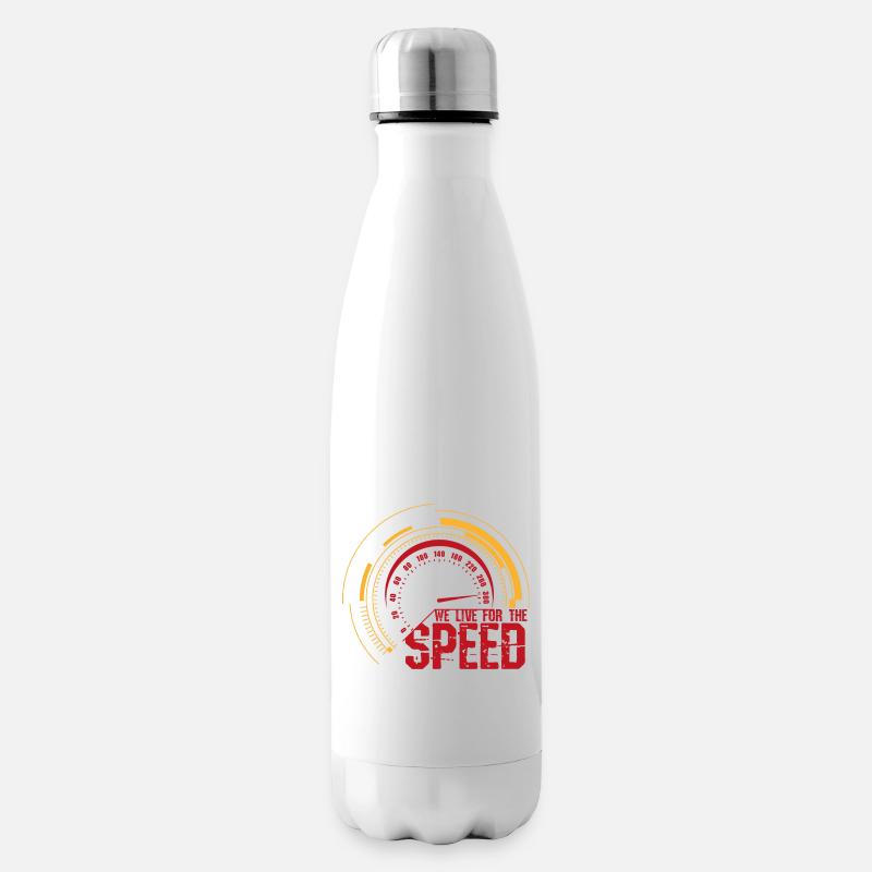We live for the speed - Isolierflasche - Weiß