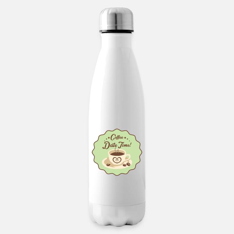 Coffee Date Time - Isolierflasche - Weiß