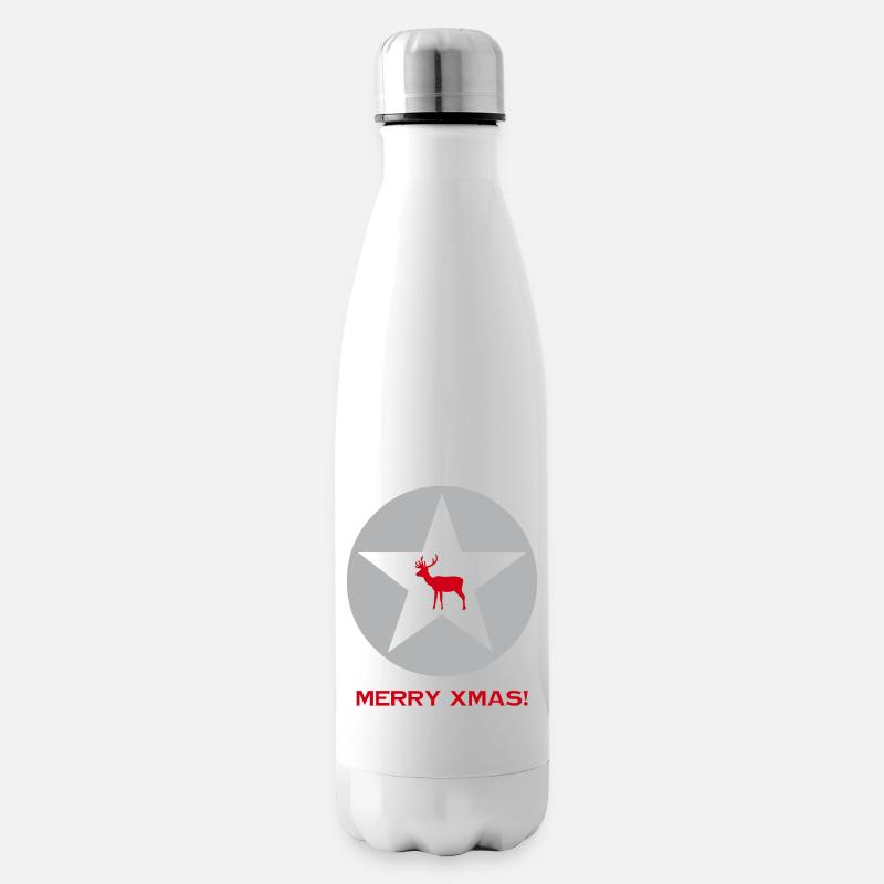 Weihnachten Merry Xmas - Isolierflasche - Weiß